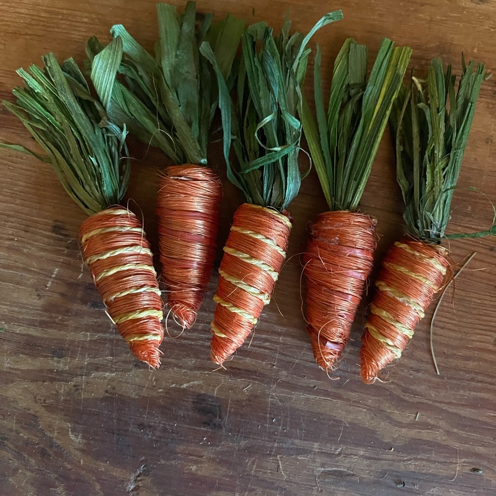 Primitive raffia grungy carrots